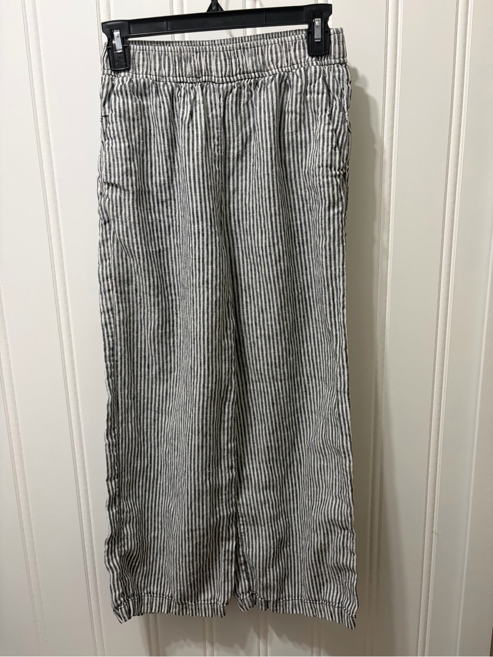 Reformation Cropped Striped Linen Pants Size XS